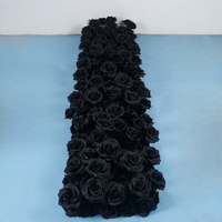 EG-M063 nouveau Design décoration de mariage 6.6 pieds 2 mètres de long guirlande Table artificielle florale coureur allée noir coureur fleur