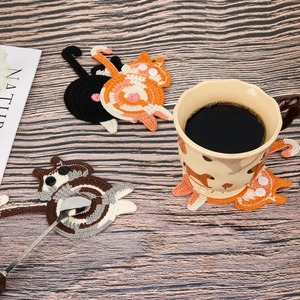 Posavasos con Diseño de Gato, Regalos para Amantes de los Gatos, Posavasos Creativos de Madera No Tóxica con Acabado Tradicional Chino para Decoración del Hogar - Product Image 6