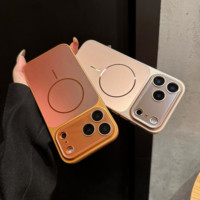 Casing HP Baru dengan Lensa Kaca Bingkai Besar untuk iPhone 17 16 15 14 13 Pro Max 17 Pro, Cover Keras PC Magnetik