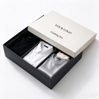 Boîte cadeau en papier pour vêtements, chemises formelles, emballage de vêtements de luxe personnalisé, boîte à vêtements avec impression à l'encre de soja, vente en gros