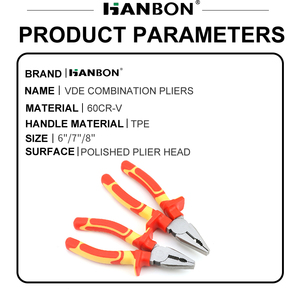 6 7 8 &quot; Inch <strong>Electrical</strong> <strong>Combination</strong> <strong>Pliers</strong> Universal Tools Cutter <strong>Pliers</strong> VDE Approved 1000V Insulated <strong>Plier</strong> - Product Image 6