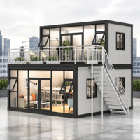 STEC Maison préfabriquée détachable de 20 pieds, Tiny House, Conteneur modulaire de luxe de 40 pieds, Maison de camping préfabriquée, Maison conteneur détachable