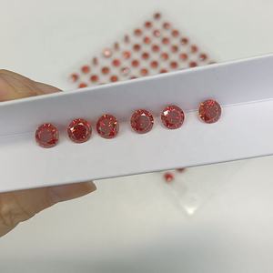 丸い赤いルーズモアッサナイト石カラフル合成ダイヤモンドカラットあたりの競争価格モアッサナイト色 - Product Image 2