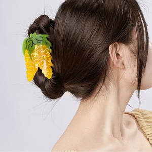 กิ๊บติดผมอะซิเตทลายผักดีไซน์สร้างสรรค์ กิ๊บติดผมอะซิเตทลายพริกแดง กิ๊บติดผมแบบสั่งทำสำหรับผู้หญิง - Product Image 4
