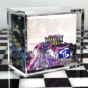 Boîte <span class=keywords><strong>de</strong></span> présentation en acrylique transparent SYP <span class=keywords><strong>de</strong></span> 6 mm d'épaisseur pour Pokémon TCG Sun & Moon Crimson Invasion English Booster Box avec couvercle magnétique robuste - Product Image 3