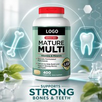 Comprimés multivitaminés Premium à base d'aliments entiers pour adultes actifs 50+ Enzymes digestives incluses Biodisponibilité améliorée Soutien antioxydant