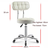 Tabourets de bar pivotants réglables nordiques en cuir rose fantaisie avec dossier, pour salle à manger, extérieur, hôtel, usage domestique, bar, pieds en acier, meubles