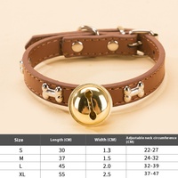 Pet Bell Collar Paw Print Knochen verstellbare Halskette für Bichon Teddy Small Dog Cat Zubehör Großhandel