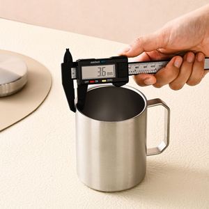 Mug isotherme en acier inoxydable 316L épaissi avec couvercle, tasse à café et à eau multifonctionnelle pour la maison, le bureau et l'usage quotidien - Product Image 4