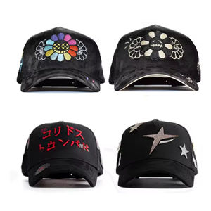 Gorra Deportiva de 5 Paneles con Ala Ancha, Gamuza Negra, Pedrería Mago G5, Estilo Deportivo, OEM ODM, Rude Awakening X, Gorras con Estampado Puff, Original 31 Hats - Product Image 6