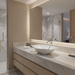 Современная белая керамическая раковина EROMAN в форме ромба для установки над столешницей, для ванной комнаты, с 5-летней гарантией, легко чистится, для использования в отелях - Product Image 3