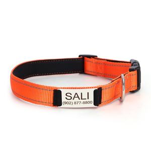 Collar para Perro Grande Personalizado con Estampado Personalizado, Simple, Sólido, Suave, Ajustable, con Cierre de Hebilla, Reflectante, de Neopreno Transpirable y Nailon - Product Image 6