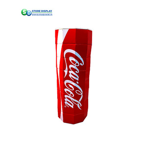 Personalizado varejo impresso POS POP promoção bebidas prateleira Coca-Cola bebida Display Rack papelão Display Stand