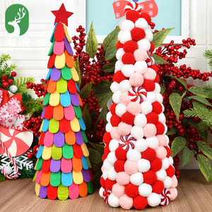 Rainbow Felt <b>Cone</b> <b>Tree</b> Tower <b>Christmas</b> Decorations Home Desktop Ornament for Shopping Mall Window Scene Layout Factory Wholesale - Product Image 2