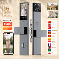 Serrure de porte intelligente vidéo OEM LNDU H02 avec caméra, écran 4,5 pouces, audio bidirectionnel, vision nocturne, batterie au lithium 5000 mAh