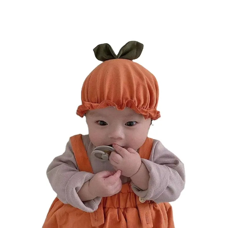 Barboteuse Citrouille d'Halloween pour Bébé Combinaison Grenouillère Bébé Coton Biologique