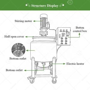 Beverages Co2 Chemical Detergent Liquid Soap Make 50l 500 L 5 Tank Mixing Tank Agitator Machine with Ss for Juice - Product Image 3