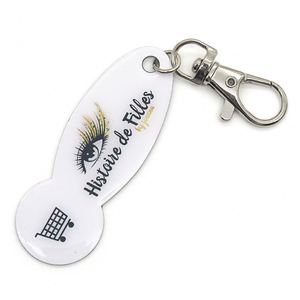 <b>Custom</b> Shape Design Unlock Trolley Cart Shopping Opener <b>Key</b> Chain for Europe Germany Market - Product Image 3