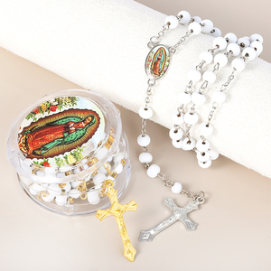 <span class=keywords><strong>El</strong></span> más nuevo collar de <span class=keywords><strong>Rosario</strong></span> de San Juda Chapado en plata, <span class=keywords><strong>Rosario</strong></span> de cuentas de madera de San Judas para <span class=keywords><strong>la</strong></span> Santa Cruz religiosa cristiana católica - Product Image 5