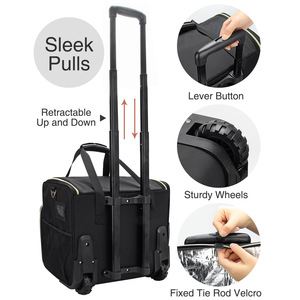 Isolé Maquillage Artiste Voyage Cosmétiques Trolley Case Coiffeur Roulant Cheveux Outils Organisateur <span class=keywords><strong>Coiffure</strong></span> <span class=keywords><strong>Sac</strong></span> avec Roues - Product Image 2