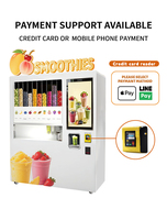 Distributeur automatique de smoothies Junxin modèle 3, capacité 150-200, écran tactile, conforme ADA, gestion basée sur le cloud, smoothies frais