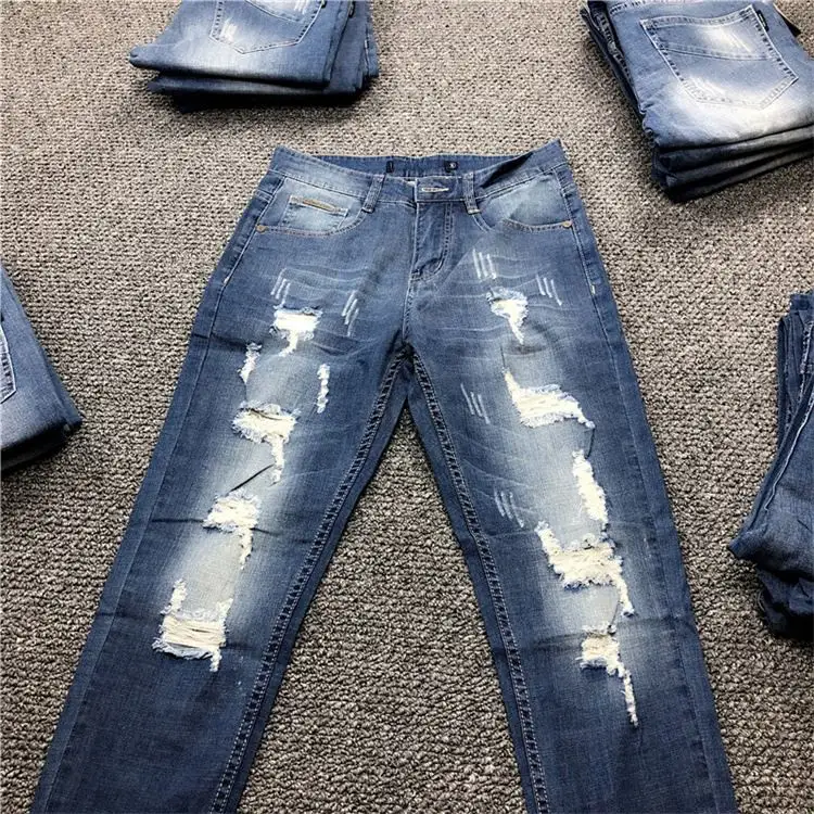 Lager heißer Verkauf Lager Mode cool kaufen gebrauchte Jeans Truthahn Überschuss Lager übrig bleiben trend ige Männer Jeans billig Rabatt