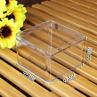 Contenants carrés jetables en plastique PS transparent pour gelée, coupes à dessert avec couvercle, boîtes à mousse, emballage alimentaire personnalisable – Vente en gros
