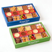Boîte à gaufres personnalisée avec logo imprimé, emballage en carton alimentaire, boîte d'emballage pour mini-gâteaux avec séparateurs
