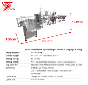 Good Price Automatic Small Scale Ink Liquor Milk Tea Wine Drops PET Bottle Liquid Filling Capping Double Side <strong>Labeling</strong> <strong>Machine</strong> - Product Image 2