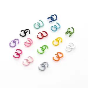 100PCS/bag of 8mm paint connection iron split jump ring jewelry accessories buckle spacing beads DIY accessories wholesale