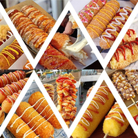 Fromage coréen Hot Dogs Sticks Machine à frire Mozzarella Hot Dog Maker Machine Corn Dog Friteuse