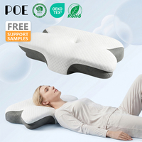 Oreiller ergonomique orthopédique personnalisé avec logo, oreiller de soutien cervical en mousse à mémoire de forme pour une utilisation quotidienne dans la chambre