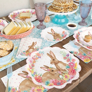 DAMAI - Vajilla Desechable para Fiestas de Pascua, Platos y Vasos de Papel, Juego de Platos y Manteles - Product Image 1