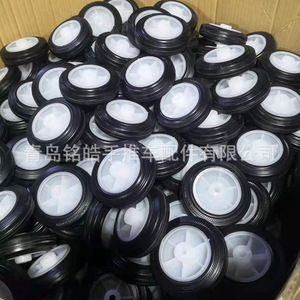Solid Rubber Caster Wheel 4 Inch White Firm Tread <b>For</b> <b>Tool</b> <b>Cart</b> Handcart - Product Image 4