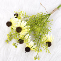 Bunga Echinacea dan Krisan Buatan Realistis, Sentuhan Alami, Perlengkapan Dekorasi Pernikahan, untuk Tata Letak Dekorasi Rumah