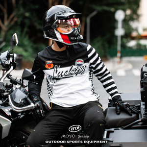 カスタムロゴ長袖メンズ長袖モトクロスサイクリングジャージーバイクアパレル通気性男性女性モトクロスギア - Product Image 1