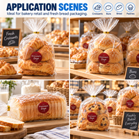 Sacs à pain micro-perforés en BOPP avec impression gravure personnalisée, directement de l'usine, pour l'emballage de boulangerie et la vente au détail