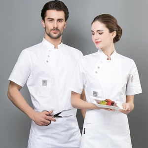 Uniformes de chef en twill de spandex avec logo personnalisé pour la restauration et les bars, vestes de chef unisexes - Product Image 3