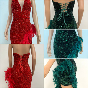 R9154 <span class=keywords><strong>abiti</strong></span> da festa più venduti da donna senza spalline senza spalline <span class=keywords><strong>abiti</strong></span> di piume irregolari <span class=keywords><strong>abiti</strong></span> da sera donna <span class=keywords><strong>2023</strong></span> - Product Image 6