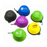 Bol pour chien en silicone de qualité alimentaire avec logo personnalisé, pliable, portable, bol de voyage pour animaux de compagnie, 450 ml, 1000 ml
