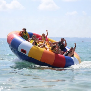 เรือดิสโก้เป่าลมรูปยูเอฟโอขนาด 10 ฟุต สำหรับ 6 คน ทำจากผ้าใบพีวีซี สำหรับเล่นสนุกในทะเลช่วงฤดูร้อน - Product Image 2