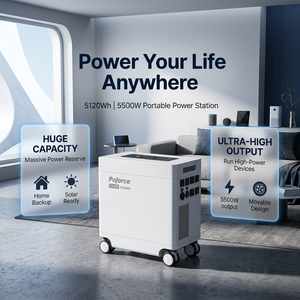 Station d'alimentation portable 5500W, générateur <span class=keywords><strong>solaire</strong></span> 5120Wh, batterie <span class=keywords><strong>solaire</strong></span> LiFePO4 <span class=keywords><strong>pour</strong></span> la maison hors réseau - Product Image 2