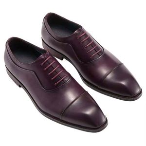 Chaussures habillées à enfiler pour hommes, style classique en cuir, pour affaires et mariages, nouveau modèle au design unique - Product Image 5