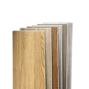 100% Carrelage en plastique pvc à grain de bois respectueux de l'environnement Planches en vinyle Revêtement de sol spc