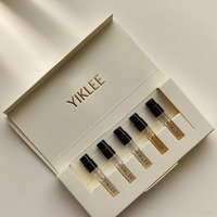 Caja de regalo de papel personalizada para paquete de 5 Perfumes-Estuche de viaje de muestra de 1,5/2/3/5/10ml Cajas con tapa Premium