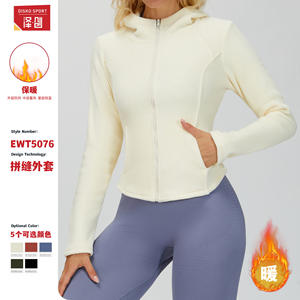 Veste polaire à capuche pour femme Zechuang, manches longues, fermeture éclair, coupe ajustée, respirante, pour sports de plein air, randonnée, course à pied, cyclisme - Product Image 3