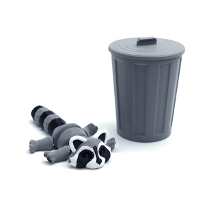Jouets animaux ratons laveurs imprimés en 3D, jouets anti-stress avec poubelle, décoration maison et bureau pour adultes, cadeaux de Noël en gros, fête d'anniversaire - Product Image 6