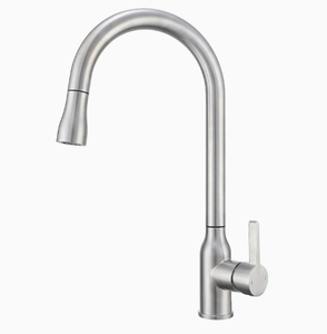 Modern Kitchen Sink Faucet with Pull Down Sprayer Stainless Steel - Product Image 2