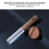 Lampe murale d'escalier intelligente sans fil portable à détecteur de mouvement LED en bois rechargeable par USB pour couloir