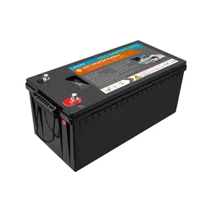ZECA Solar Expert 24V Lifepo4 Batterie 100Ah 200Ah 260Ah Cellules 6000 Batterie de grade A à cycle profond